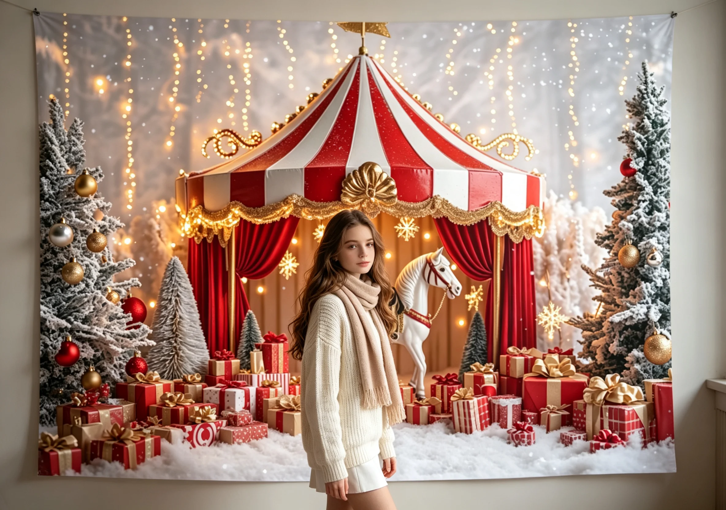 Telón de fondo navideño con mo - Photography Lighting For Portraits reseña y precio