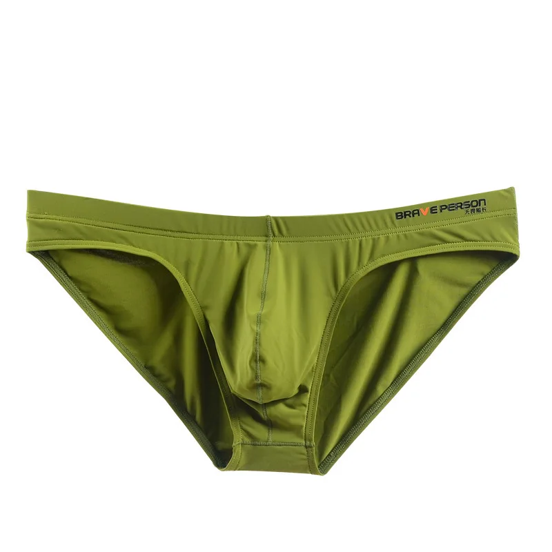 

Brave Person Mens Ultra Low Rise Sexy Swim Briefs Ice Silk Quick Dry Swimwear Underwear Comfortable Underpants Tight Swim Shorts