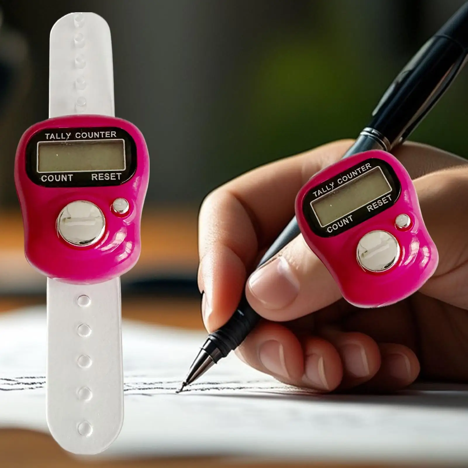 1Pcs Mini Point Marker And Row Finger Meter LCD Electronic Digital Tally Counter For Sewing Knitting Weave Tool