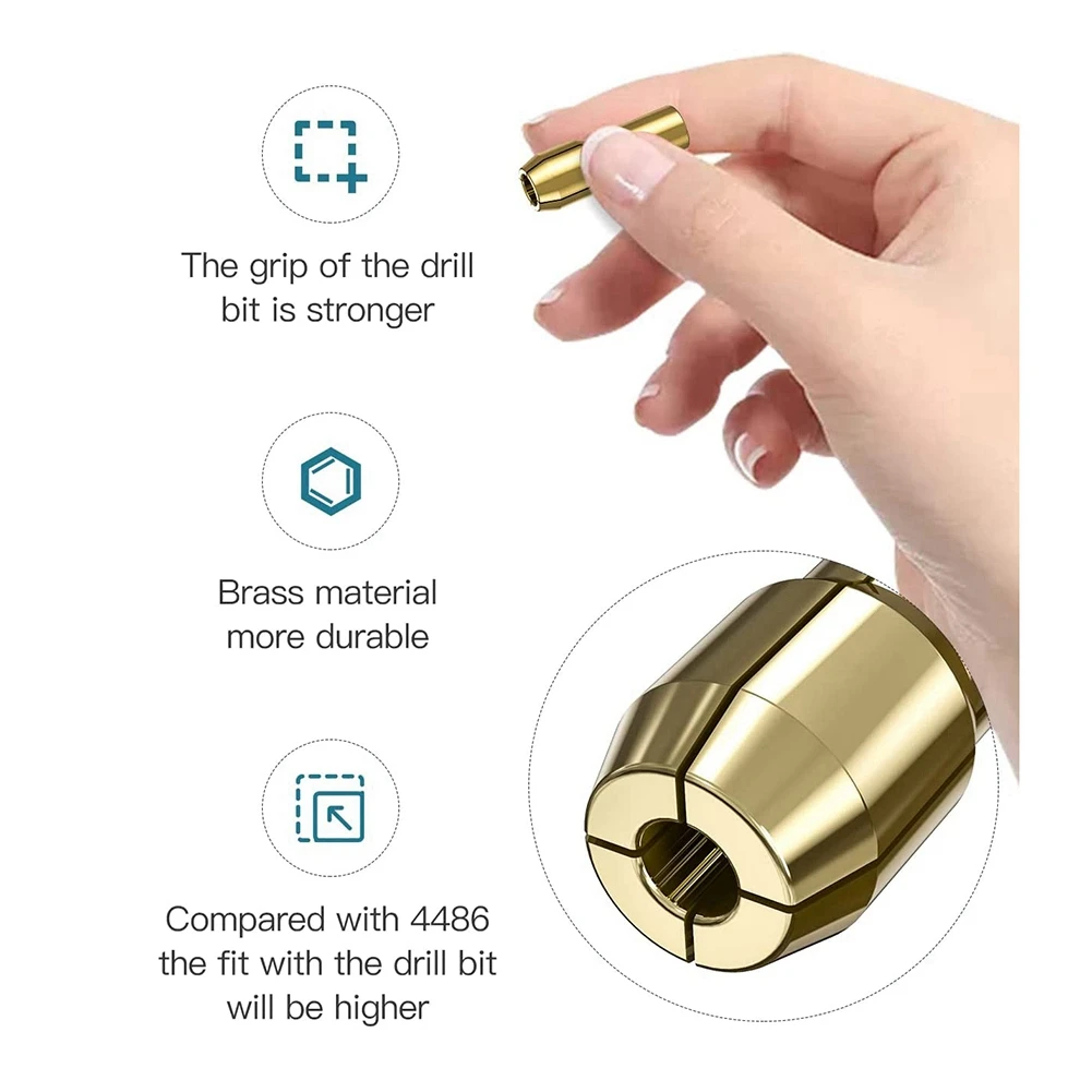 Jeu de pinces de mandrin de perceuse pour Dremel, embout sans clé de rechange 4486, jeu d'1948 de perceuse à distance de remplacement, 1 po, 32 po à 1 po, 8 po