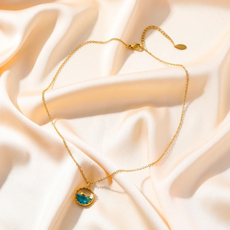 GANPUP Halskette mit Anhänger aus 316L-Edelstahl für Damen, neu, 2025, tägliches Tragen, wasserdichte Halskette, Charm-Schmuck, Geschenkzubehör – Detail 13