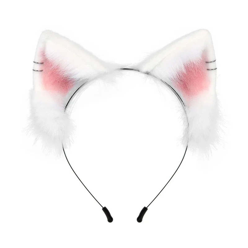 Dog Ears Hair Hoop Women Headband Makeup Head Band for Live Broadcast Carnival Party Hair Accessory R7RF