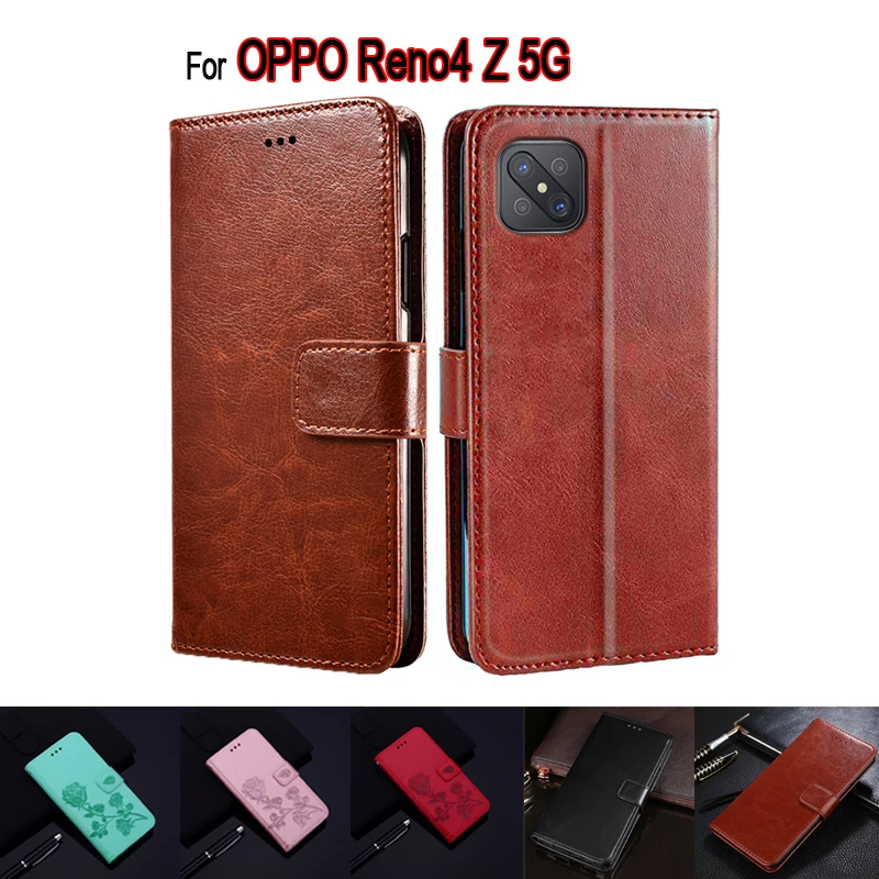 Etui Z klapką Etui na OPPO Reno 4Z 5G ochronna powłoka na telefon Funda na OPPO Reno4 Z CPH2065 skórzane Hoesje Etui książka Capa Etui torby