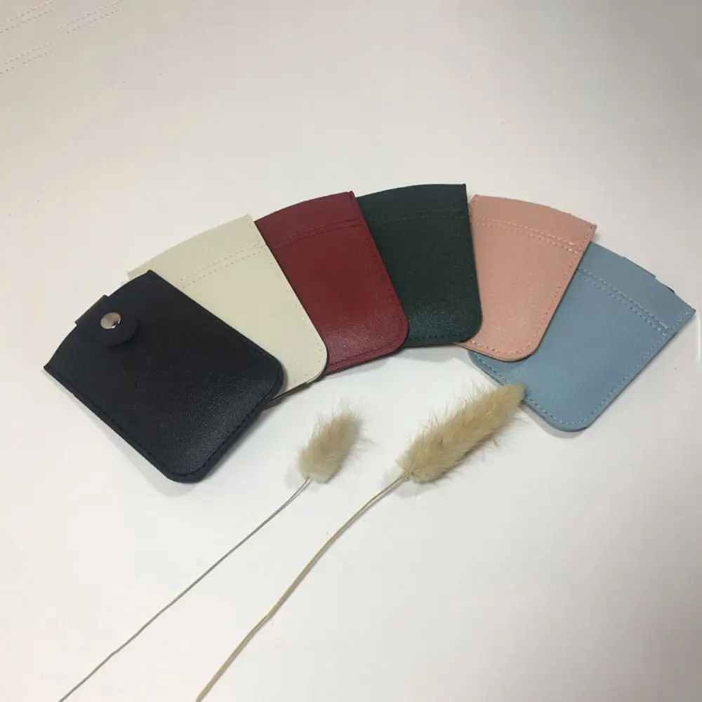 Holder Card Access Control PU Leather Draw Card Holder Pulling Card Holder Women Card Case Men Card Cover Small Purse Wallets