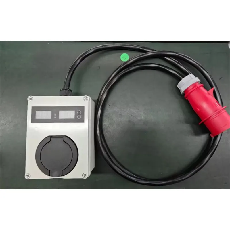 Factory Type 2 Outlet Mini Wall-mounted AC EV Charger for Household Use 22KW Wallbox TYPE2 Socket Plug and Play Mode