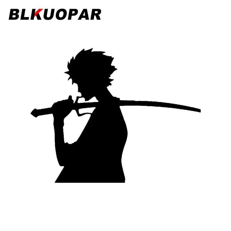 BLKUOPAR Mugen Samurai Champloo Car Sticker Silhouette Anime Graphics Decal Laptop Windows Bumper Surfboard Car Door Protector