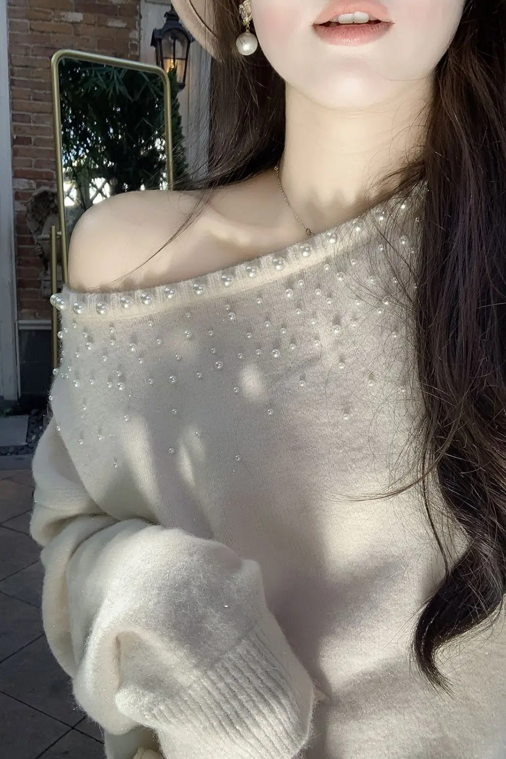 

Sweaters Jumpers Pullovers Woman Y2K Alpaca Gift Fit Pattern Regular Christmas Holiday Winter Festival Season Celebration Simple