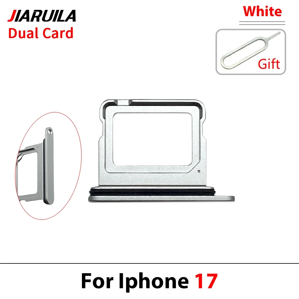 10Pcs SIM Card Tray For Iphone 17 Dual Card Slot drawer Holder Chip Tray Sim Card Reader Socket Mix