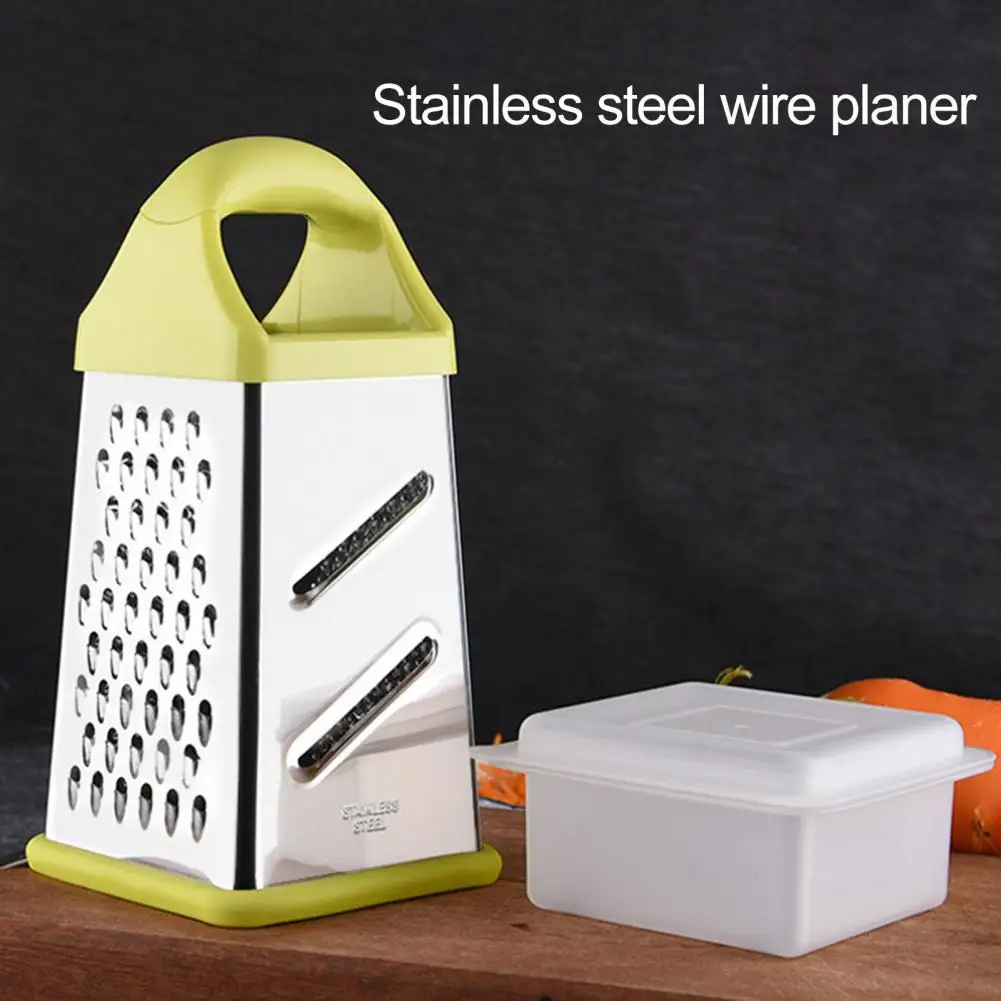 Vegetable Slicer Base Handle With Storage Box Slice Fruit Stainless Steel Four-side Potato Cheese Grater Cutter Kitchen Supply