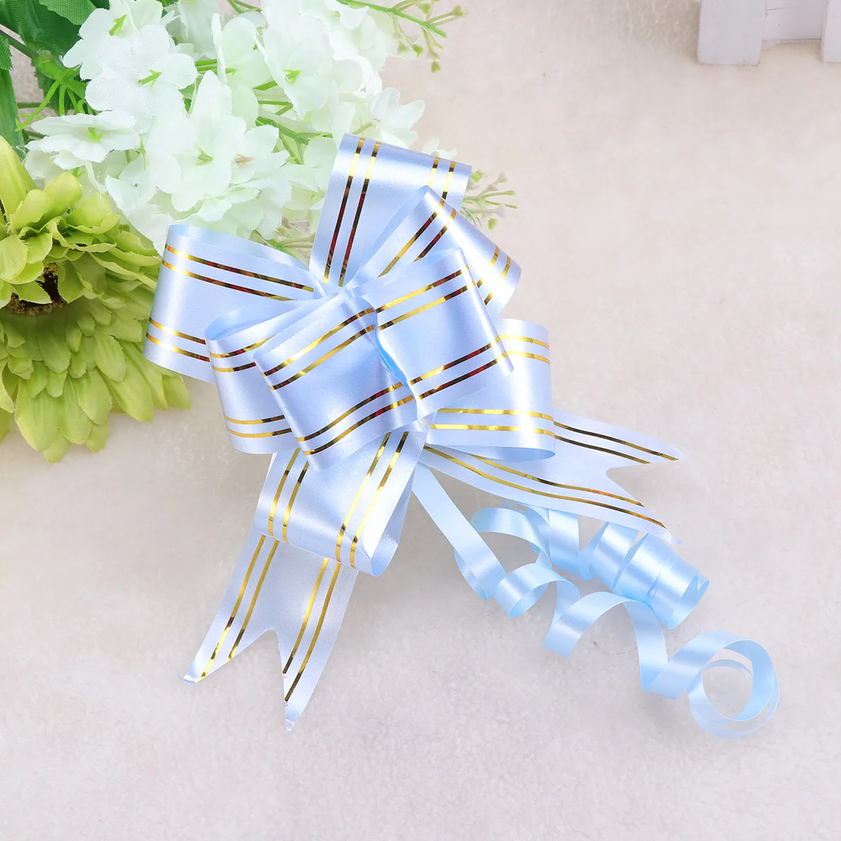 

20pcs Pull Large Ribbon Wedding Car Decor Gift Boxes Pull Bows Bags Home Flower String Bows For Wedding Fruit Christmas Party