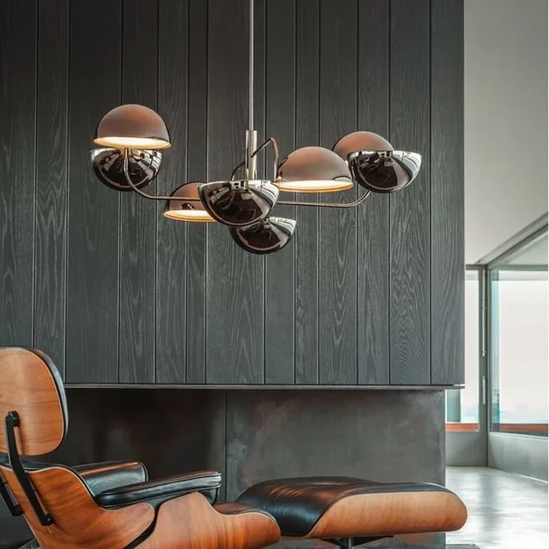 Nordic Led Glass Ball Chandelier For Living room Bedroom Dining room Apartment Cabin Pendant lamp Black Ceiling lamp