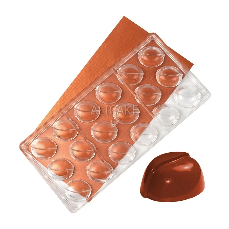 Polycarbonate Chocolate Molds Acorn Shape 15 Cavity Bonbons Professional Confectionery Baking Pastry Tools