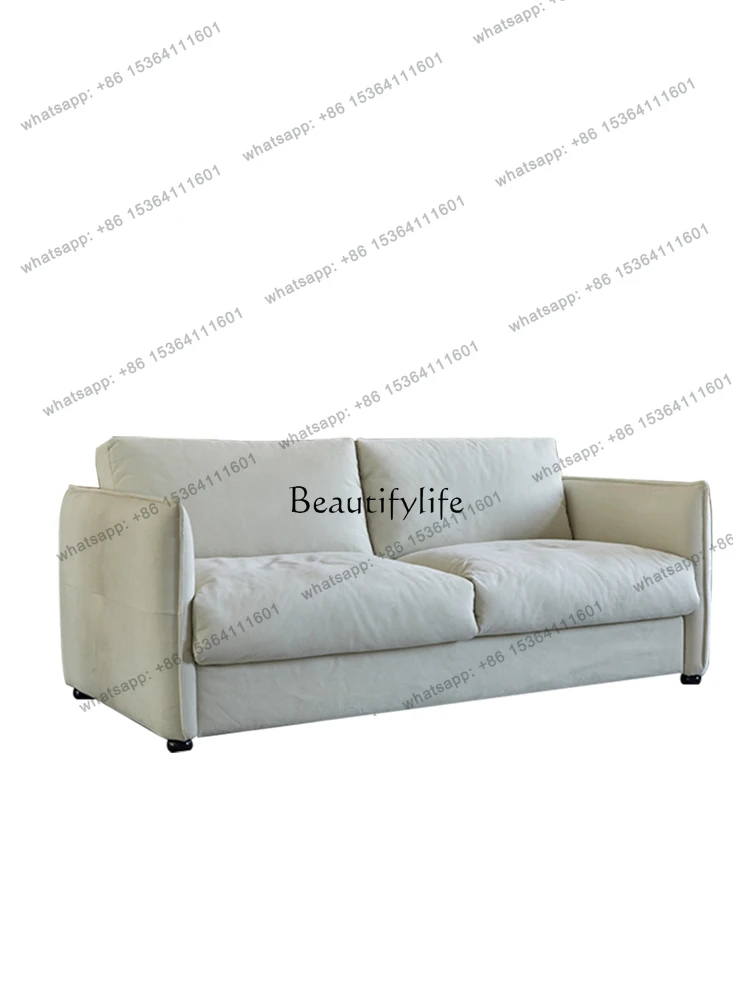 

13Sofa Bed Faux Leather Foldable Multi-Functional Dual-Use Small Apartment Home
