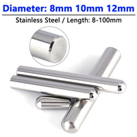 Dia 8mm 10mm 12mm  Stainless Steel Solid Round Head Cylindrical Pin Locating Dowel Fixed Shaft Rod Length 8 10 12 14 15-100mm