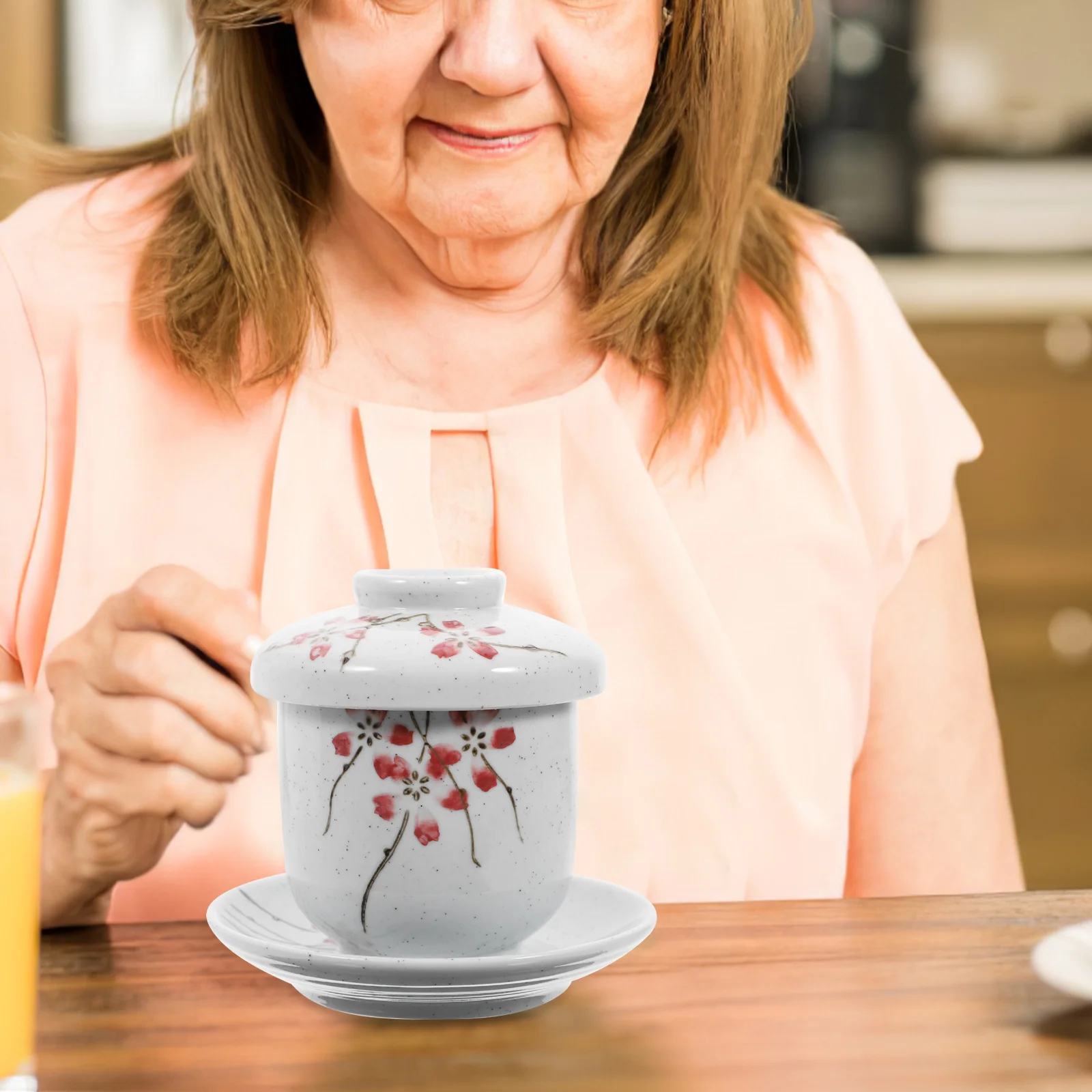 Juego de Tazones de Cerámica Estilo Japonés para Guisos, Sopas, Huevos al Vapor, Postres, Helados, Frutas, Mantienen la Comida Caliente