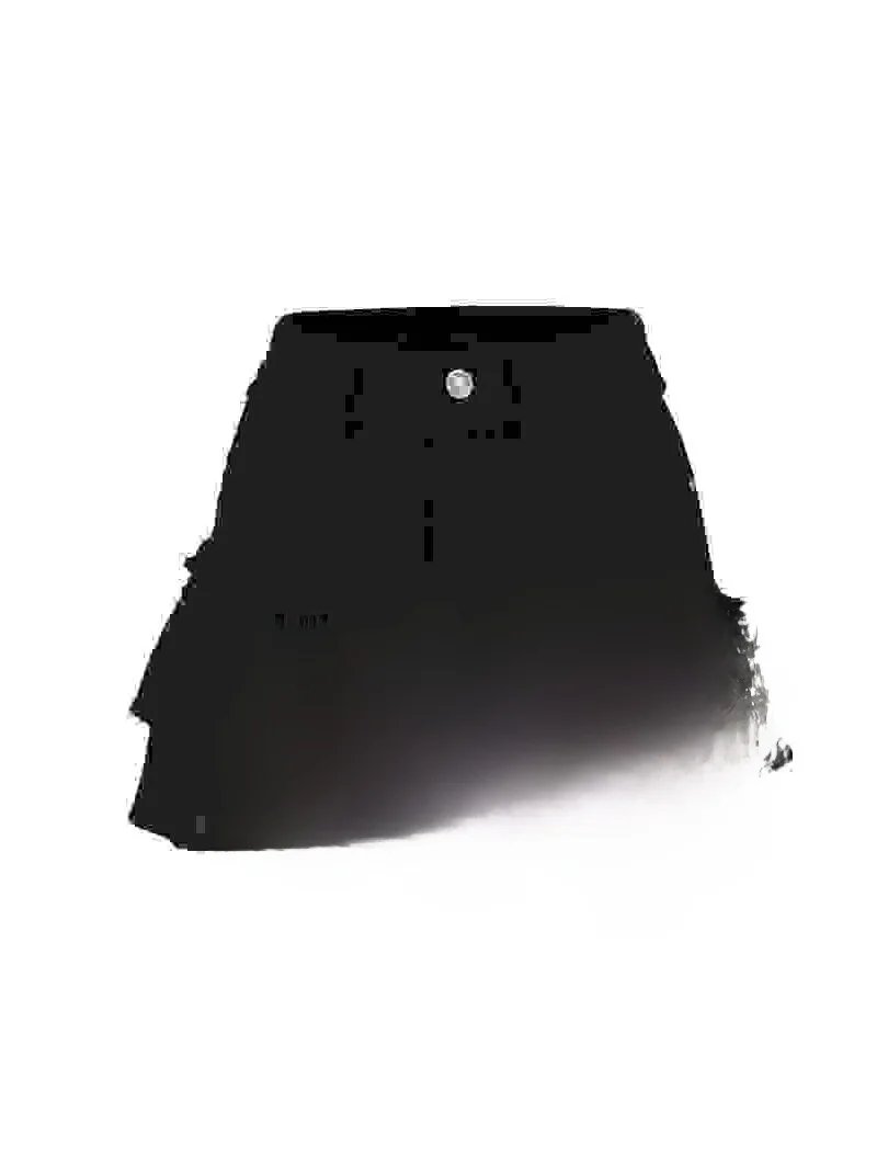 Retro American Waed Denim Skirt Women's Summer f-length Irregular ort Skirt High Waist Street Sle  Color