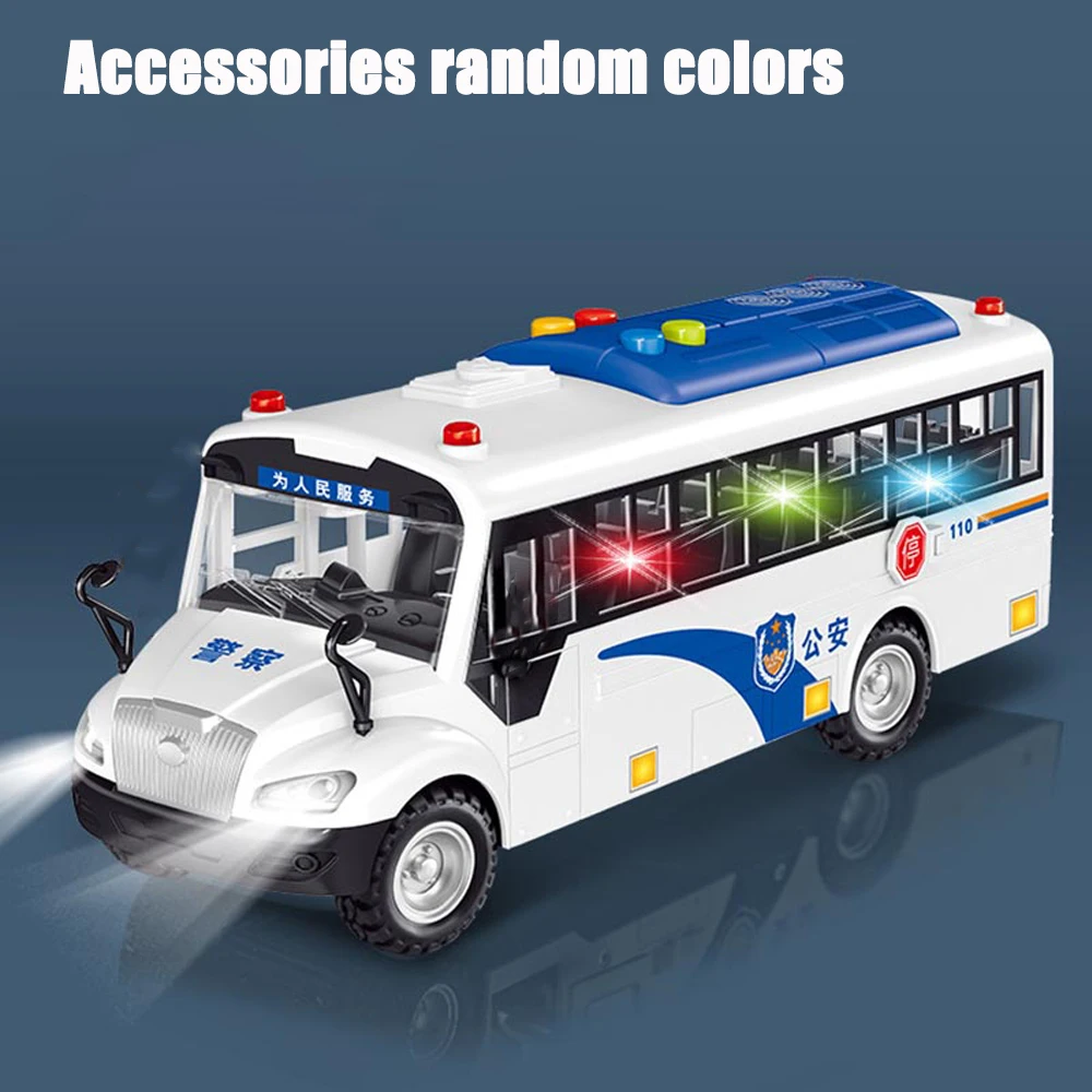 Simulation Open Doors Alloy Police Car Bus Diecast Model Toy with Simulation Open Doors Alloy Police Car Bus Diecast Model Toy with