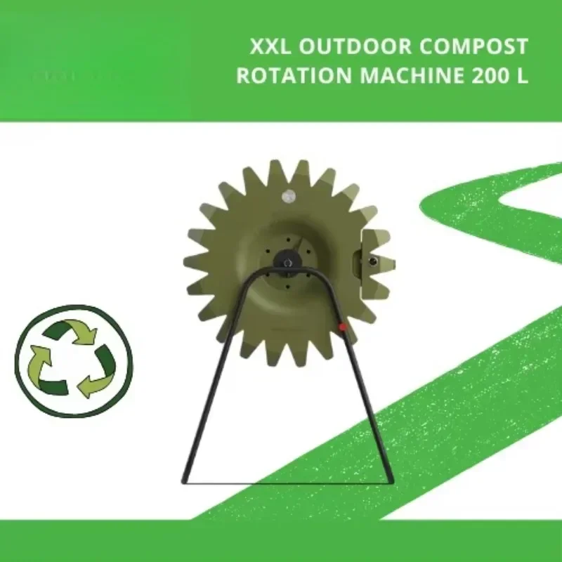 composting rotary machine 200 L professional tumbler fast recycling plastic warehouse-resistant garden waste Turner large