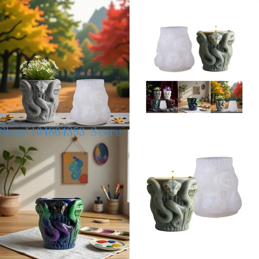 

652f Силиконовая змея плесень подходит для ювелирных украшений ручной работы декоративные свечи и творческие сочные сеялки