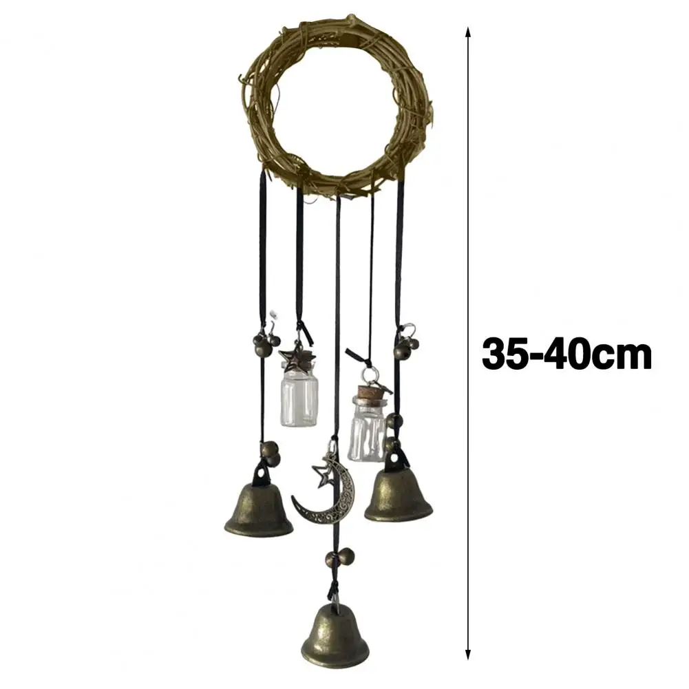 Witch Bell Door Hanging Handmade Witch Wind Chimes Bells Home Decoration Good Luck Wind Chime for Garden Porch Pendant