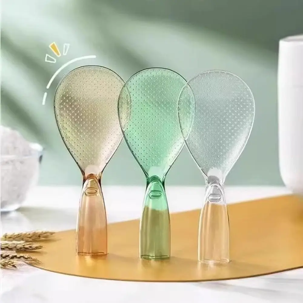 New Plastic Rice Paddle Nonstick Surface Heat Resistant Rice Spoon Thickened Textured Rice Cooker Spoon Home Cooking