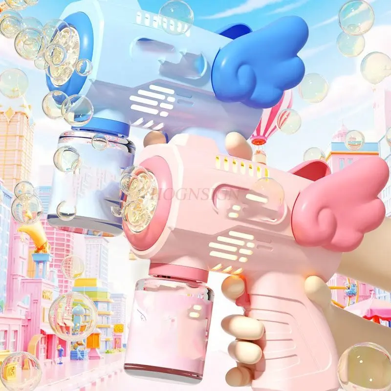 Bubble machine, children's handheld toy, fully automatic electric bubble blowing gun, baby size, girl