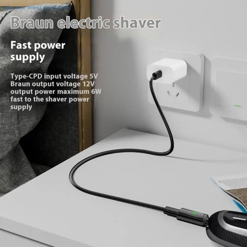 A3PD Type C Connector Adapter for Dedicated Electric Grooming Tool Black
