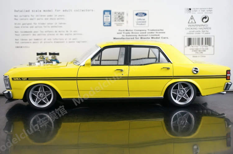 Autoart 1:18 XY Falcon Street Machine Yellow Simulation Limited Edition All Open Alloy Metal Static Car Model Toy Gift