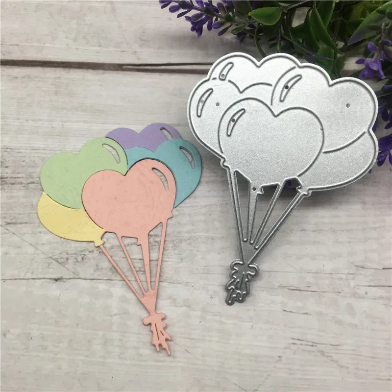 Heart Balloon Shapes Cutting Dies Metal Stencils for Card Making Decorative Embossing Suit Paper Cards Stamp DIY