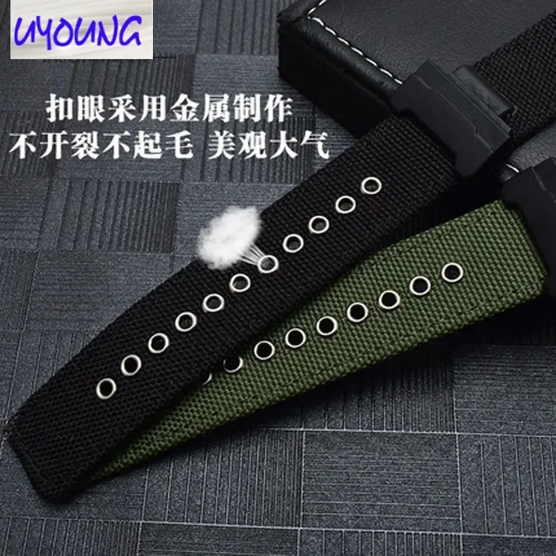 Classic black canvas watch FOR cso G-SHOCK DW-5600 DW6900 DW5035 Watch strap band 16mm