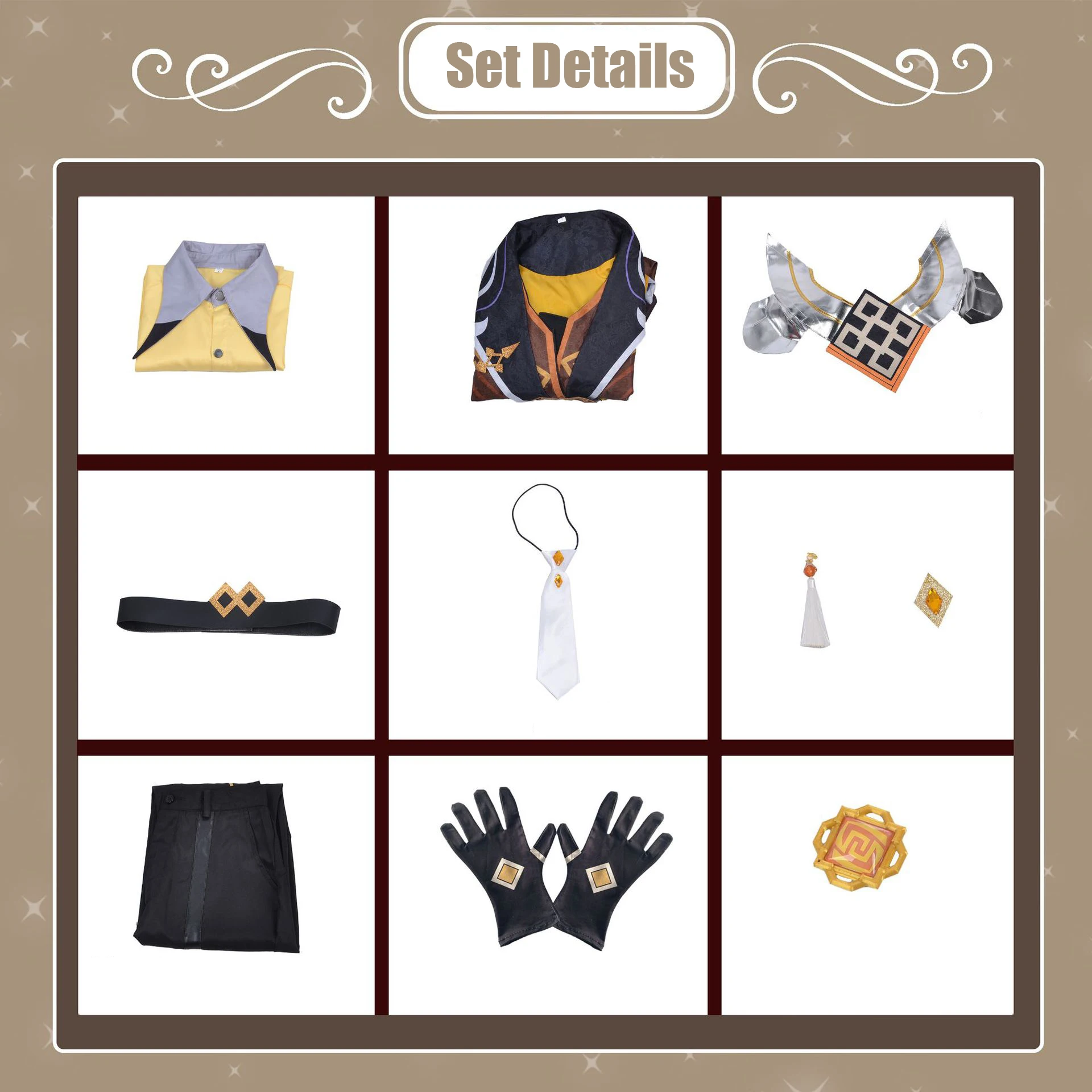 Ecoparty Volwassenen/Kinderen Anime Spel Genshin Impact Zhongli Cosplay Kostuum Pruik Outfit Jurk Halloween Feest Zhongli Kostuum Disfraz