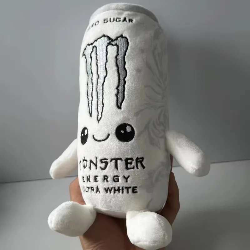 New Simulation White@Energy Drink@Can Shaped Plush Toy Zero SugarTheme Soft Stuffed Doll Desktop Ornament Holiday Gift For Fans！