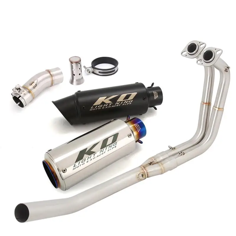 

Slip On For Kawasaki Ninja 400 Z400 Ninja 250 Z250 2018-2022 Motorcycle Exhaust System Header Link Pipe Muffler With DB Killer