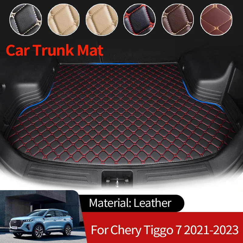 for Chery Tiggo 7 Pro Plus Chirey Fownix 7 2017~2020 Car Boot Liner Cargo Rear Trunk Mats Luggage FLoor Tray Waterproof Carpets