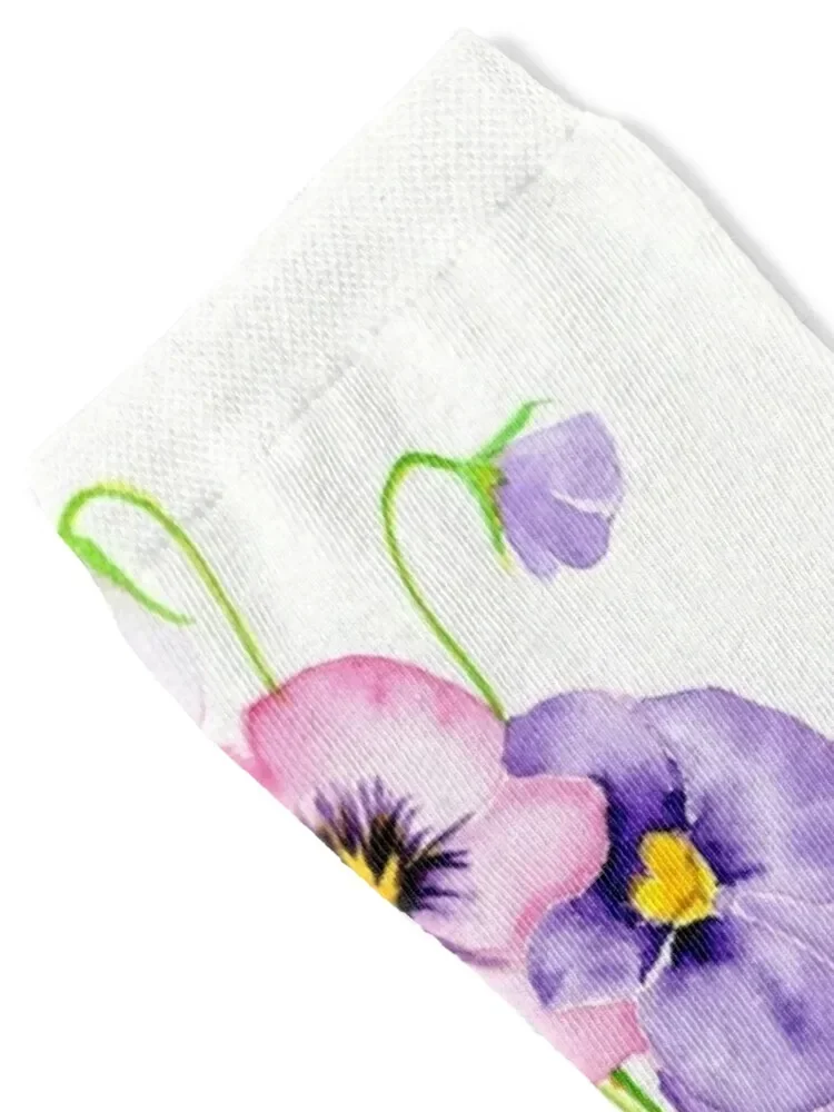 Pretty Pansies Socks christmas gifts gifts Women Socks Men's