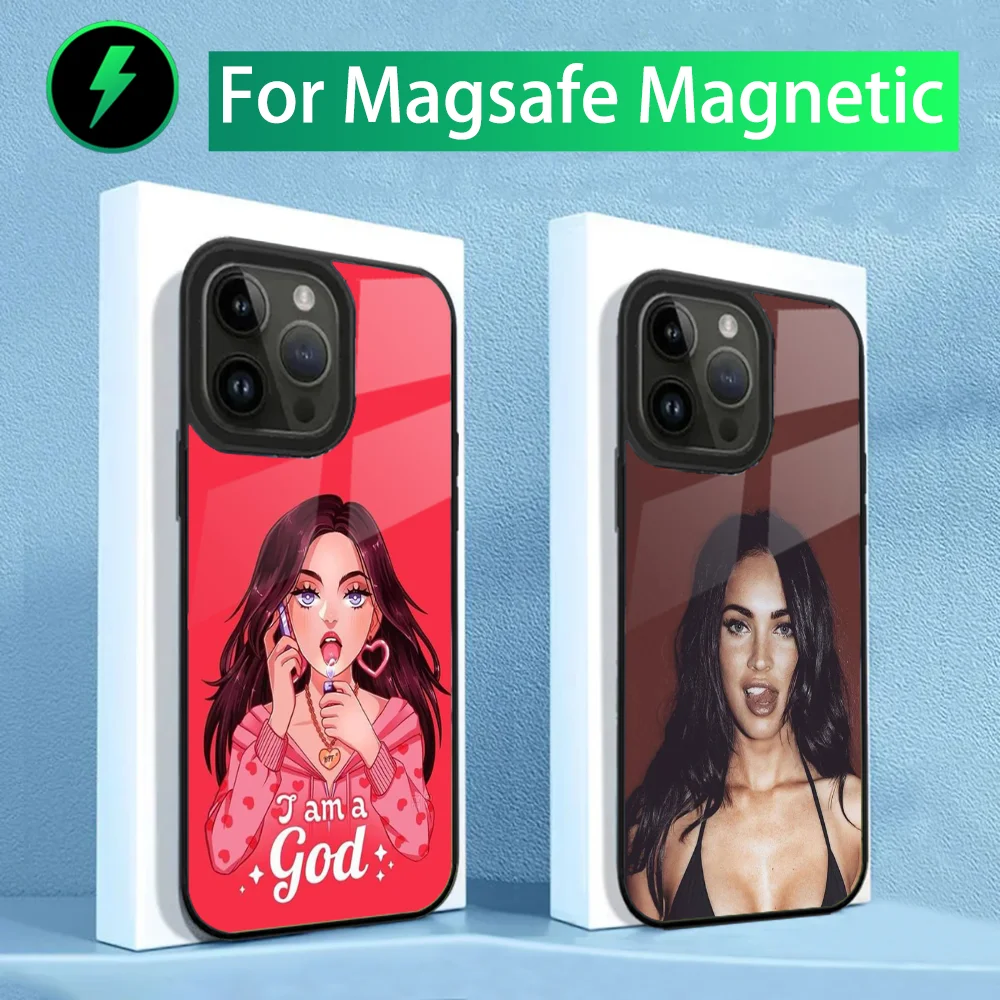 2000s Megan Fox Phone Case For iPhone 16,15,14,13,12,11,Plus,Pro,Max Mini Magsafe Magnetic Wireless Charging