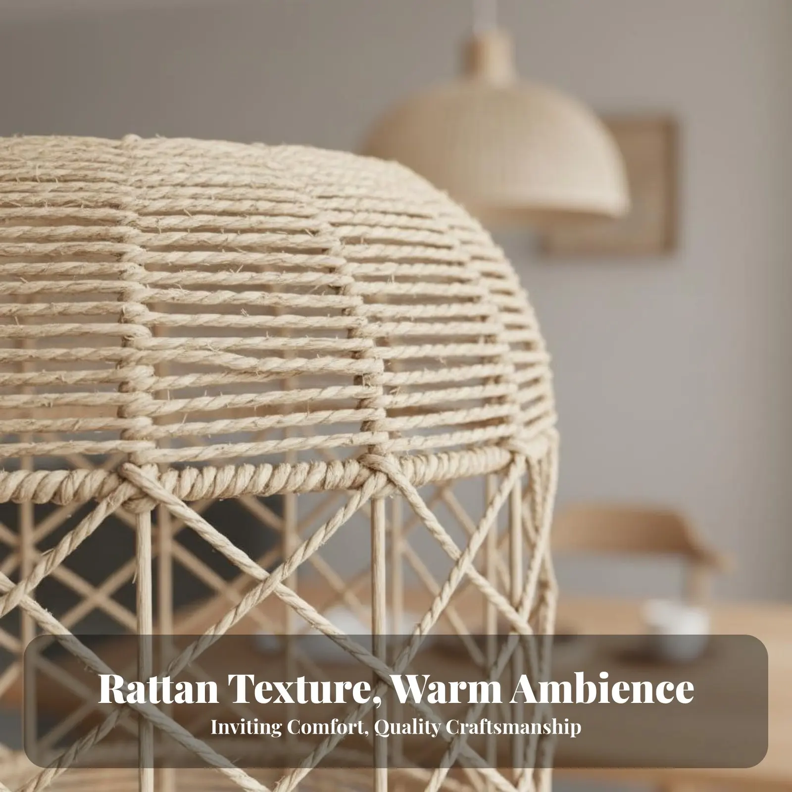 

Woven Lampshade Handwoven Paper Rope Hanging Shade Woven Lamp Shade Hollow Design Rustic Ceiling Light Cover Sturdy Metal Frame