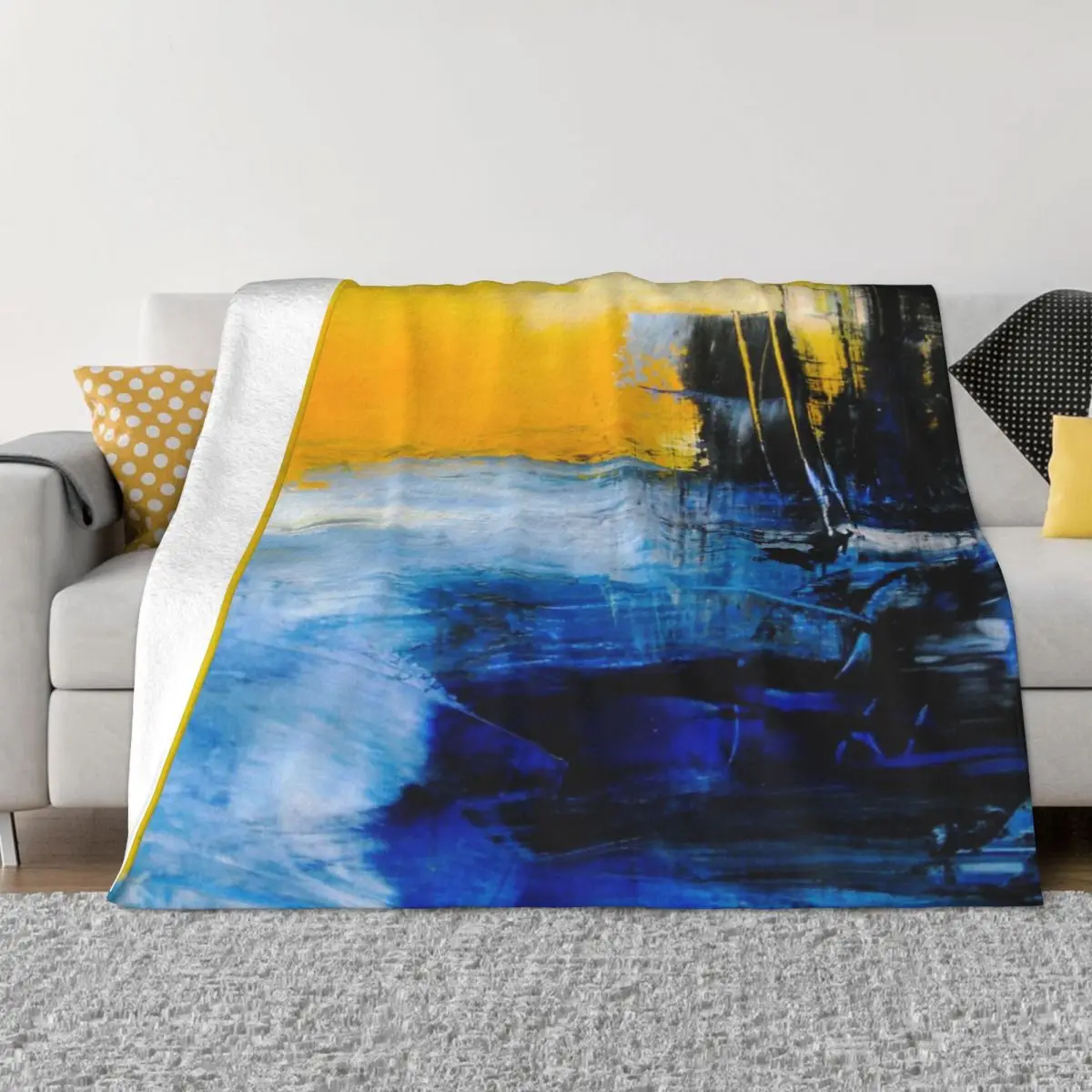 

Blue And Yellow Anime Blanket Winter Blankets Home And Decoration Throw Blanket