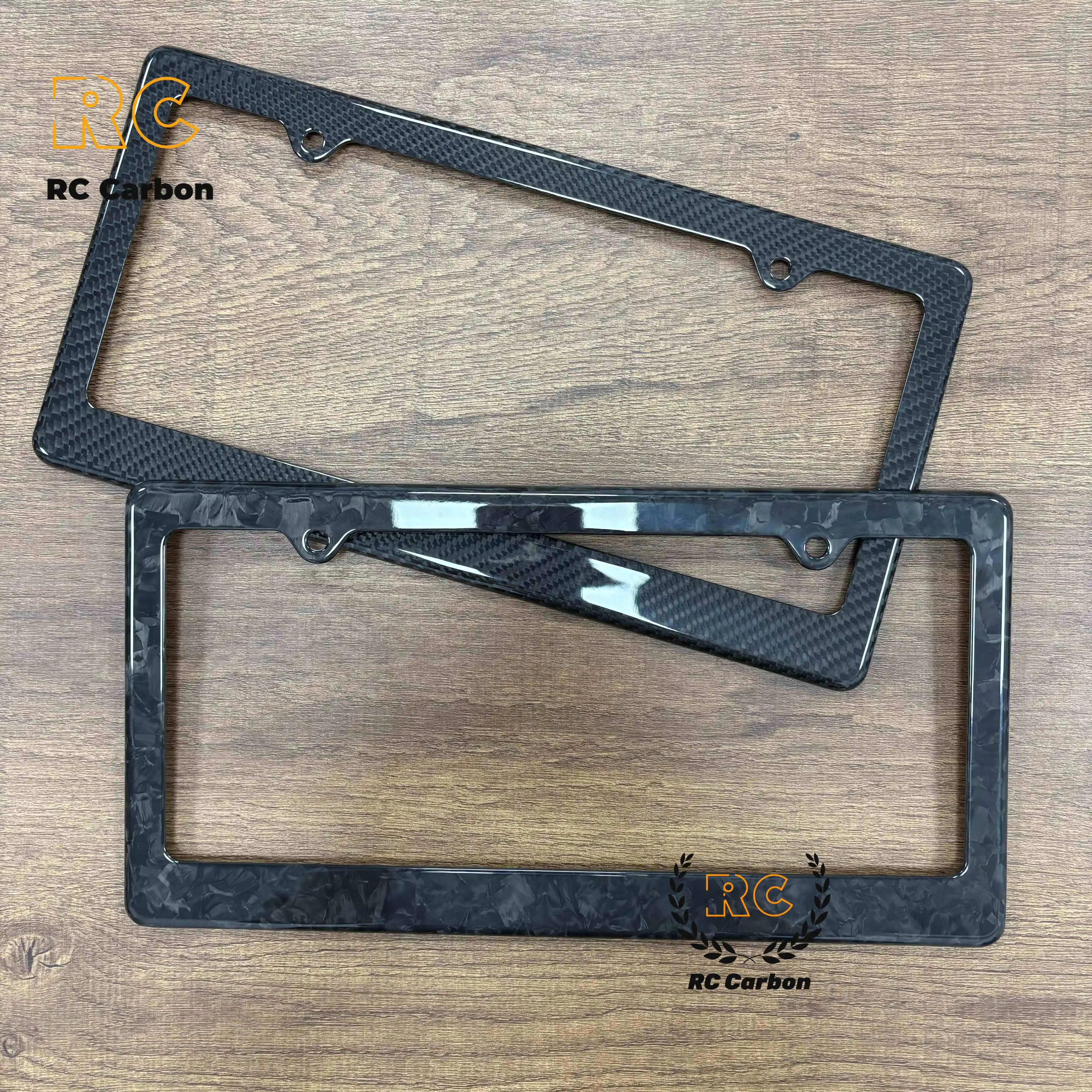 

Universal US/CA Standard Size Plate Frame Covers Upgrade Real Carbon Fiber Pattern License Plate Frames Forged Carbon Protection