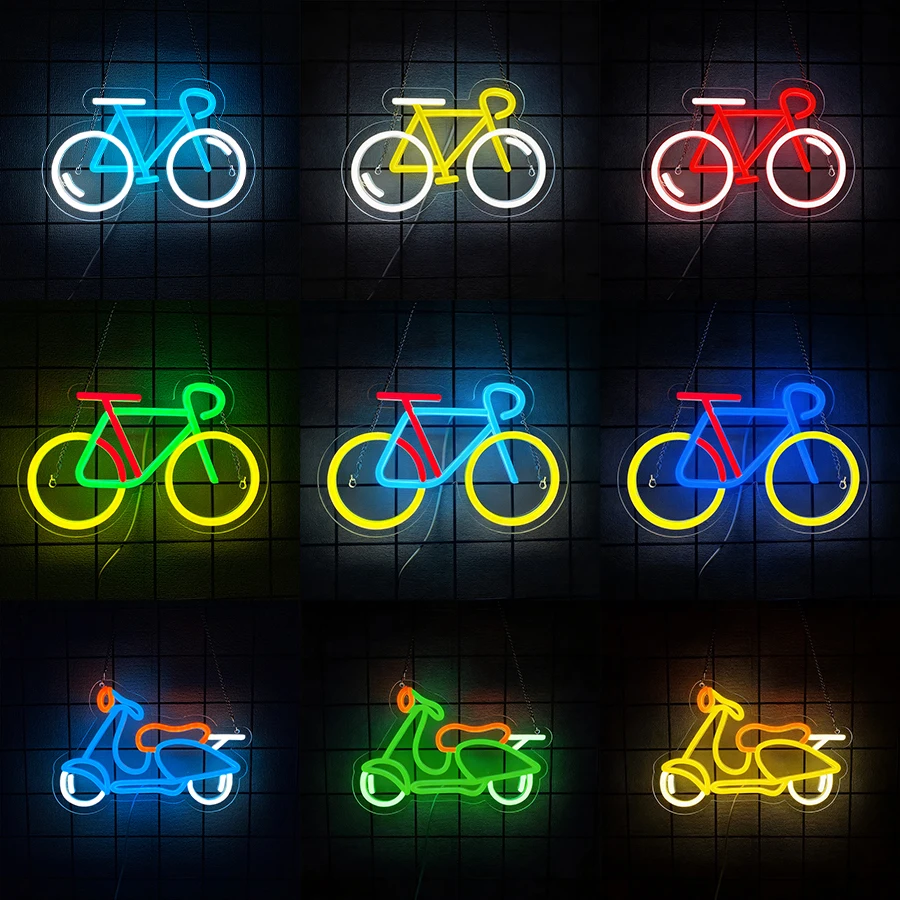 Gaming Accessories Wall - Enseigne néon Vélo, Lumières néon LED