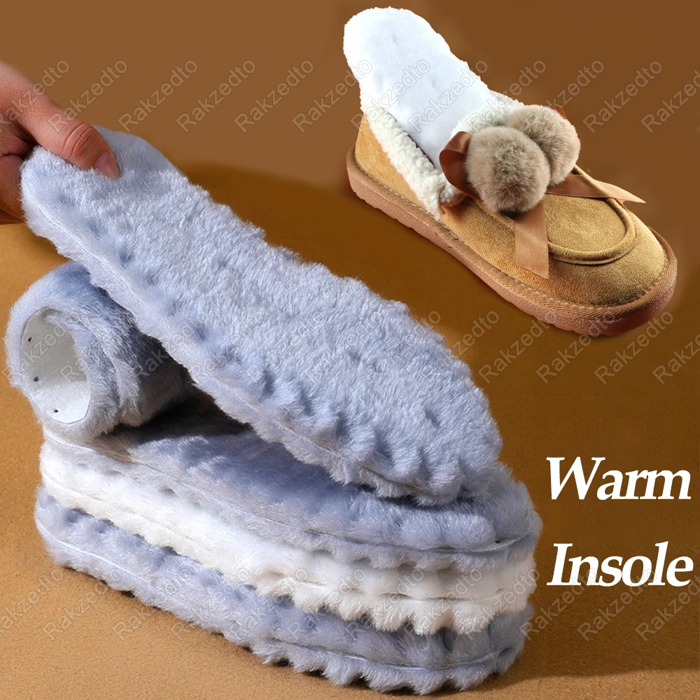 

Imitation Wool Insoles for Shoes Men Winter Outdoor Feet Warming Pad Snow Boots Thicken Felt Soles Heated Shoe Insoles Women