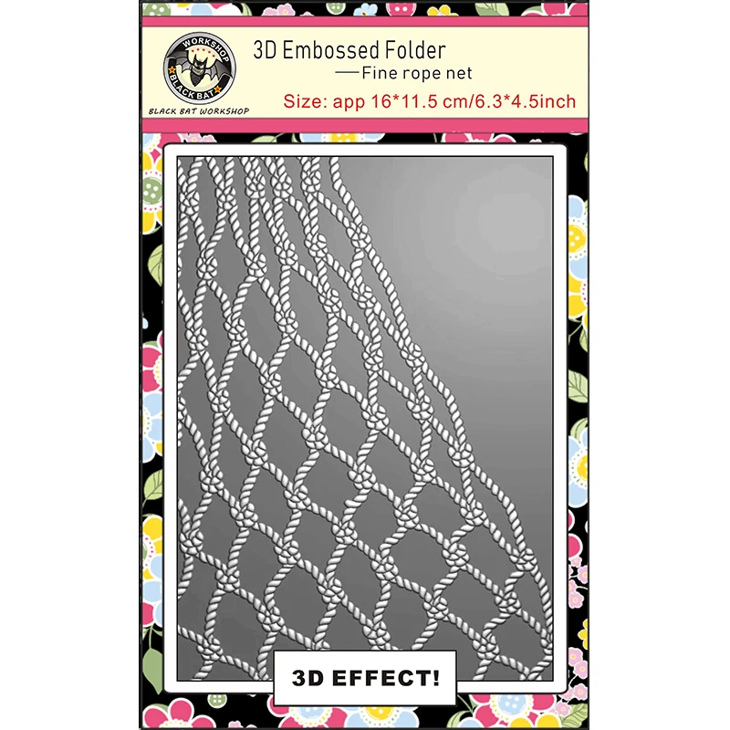 Detailed Rope Net 3d Relief Folder For Card Making Supplies, Photo Albums, Wedding Paper Crafts, Home Decoration, Newly Launched