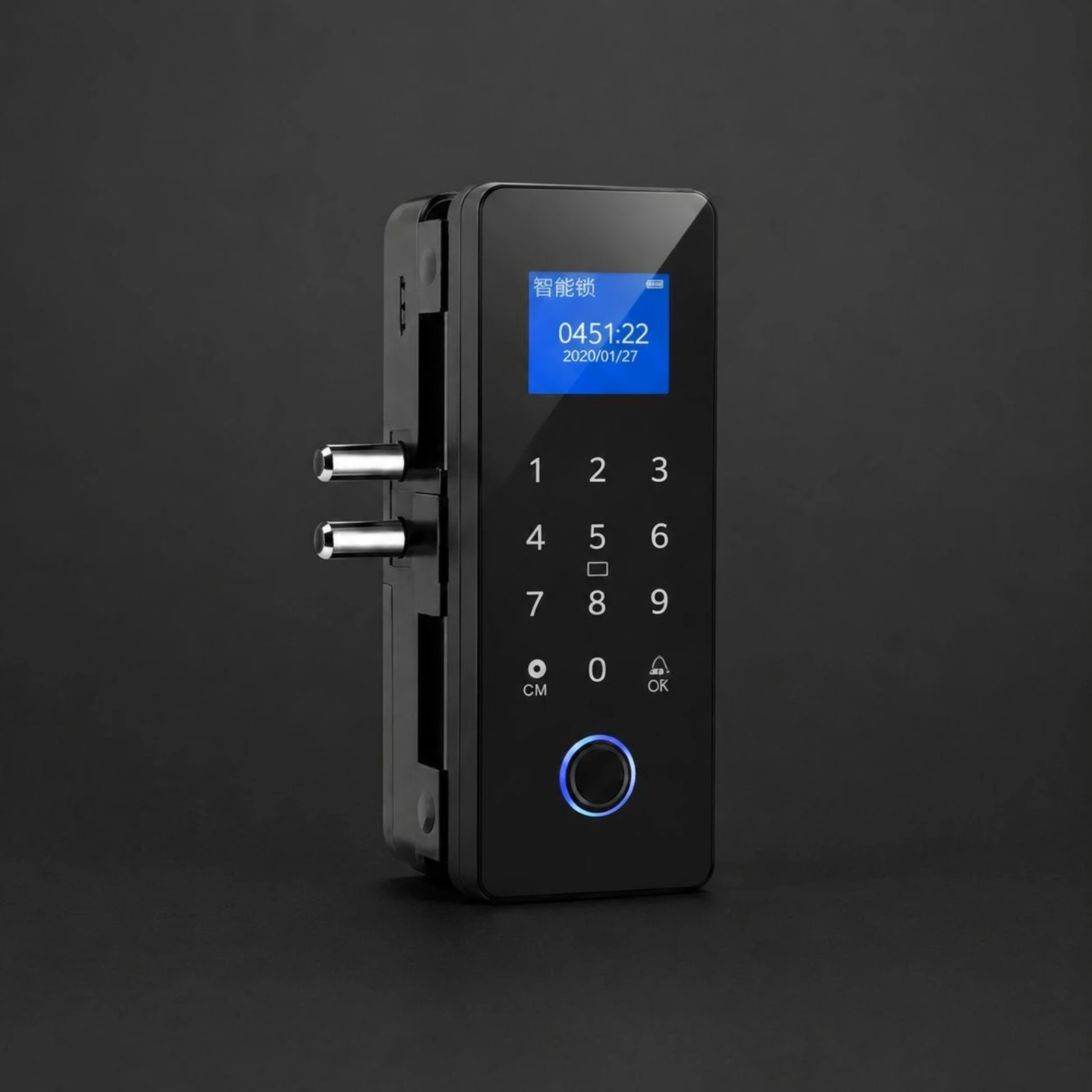 

Biometric Glass Door Lock Press Keypad Framed Glass Door Lock Security Hardware Keyless Entry IC Card Unlock for Shop Owners