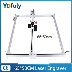 Cnc 6550 2-eixo máquina de gravura área de trabalho 65*50cm ttl pmw controle 20w gravador a laser diy couro acrylicy madeira máquina de corte