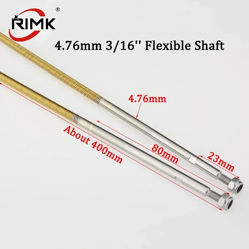 4.76mm Flexible Shaft 3/16'' Left/Right 400mm Length Flex Cable Axle for RC Gas/Electric Boat High-Quality Boat Accessories