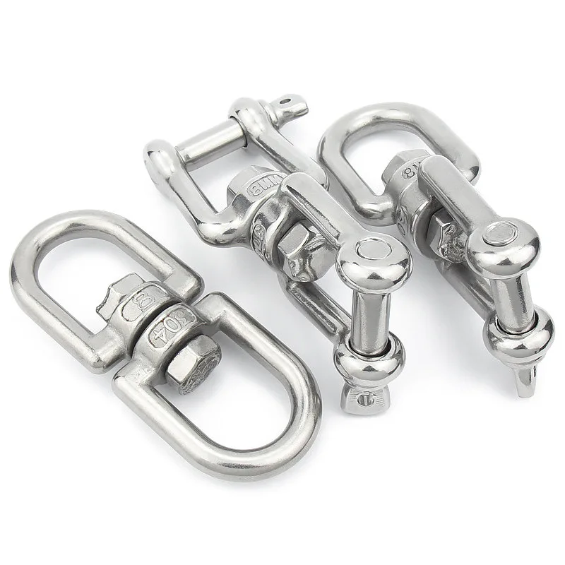 304 Stainless Steel Double Ended Swivel Eye Hook Ring Connector For Hanging Chair Swing Sand Bag Hanging Yoga Hammock