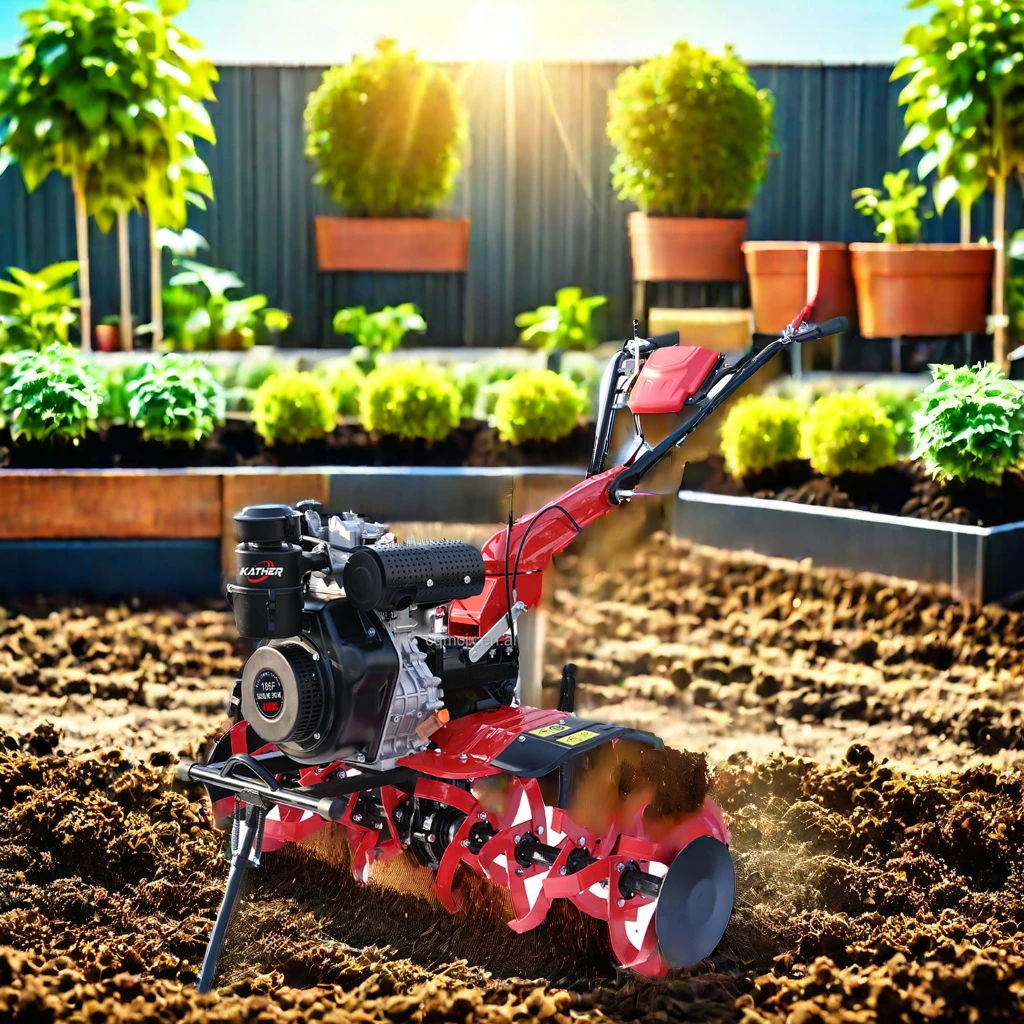 2025 New Multifunctional Gear Drive Diesel Power Tiller Ridging Trenching Farm Garden Subsoiler Machine Field Cultivators