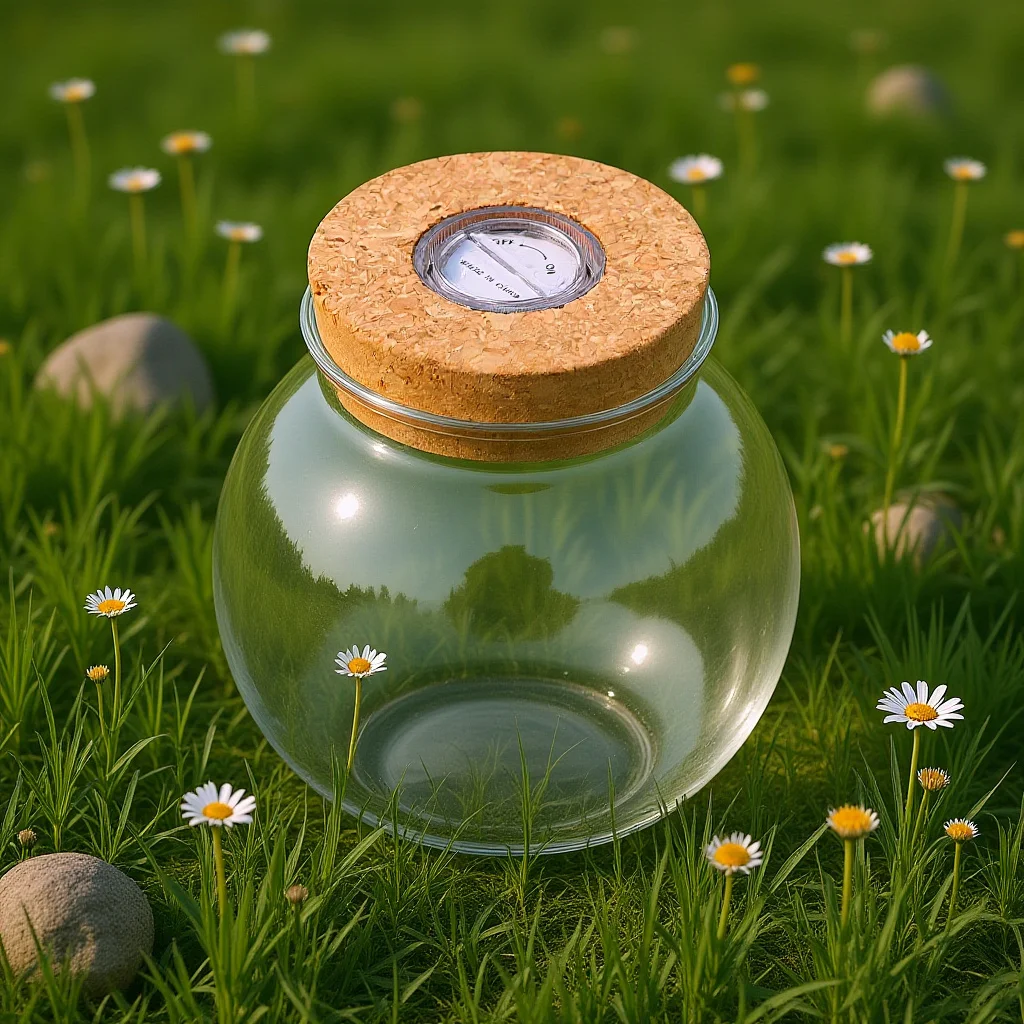 

Borosilicate Glass Ecological Bottle with LED Light DIY Micro Landscape Transparent Cylindrical Fish Tank Bottle for Room