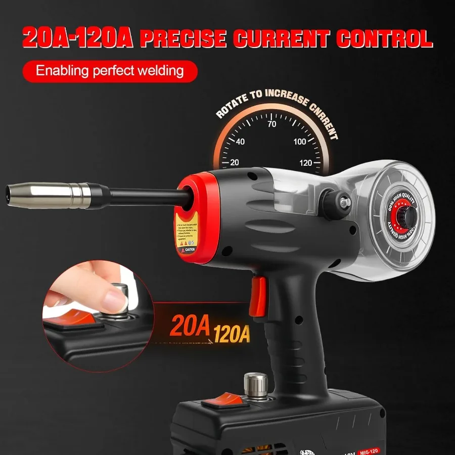 Mesin Las Mig Portabel 120 A Mesin Las Mig 110v Mesin Las Inti Fluks Genggam Dengan Inverter IGBT Tanpa Gas Portabel