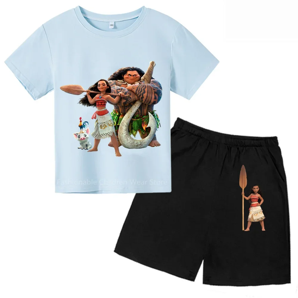 Disney'S Ocean Quest-Ensemble tee-shirt et short pour enfants, 2024 coton, décontracté, amusant, été